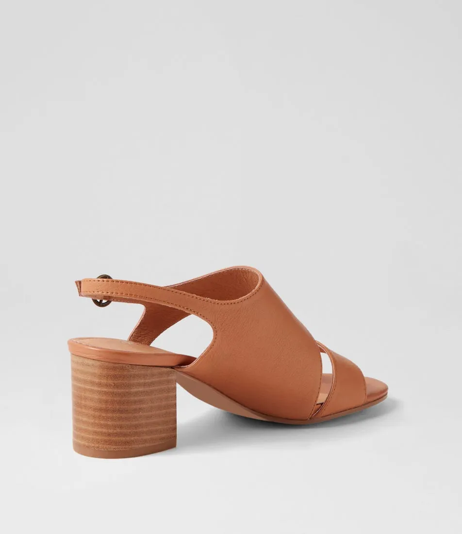 DIANA FERRARI Rawly Dark Tan Natural Leather Sandals