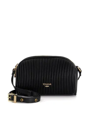 Dune London Women's Pleated Cross Body Bag - Black, Black