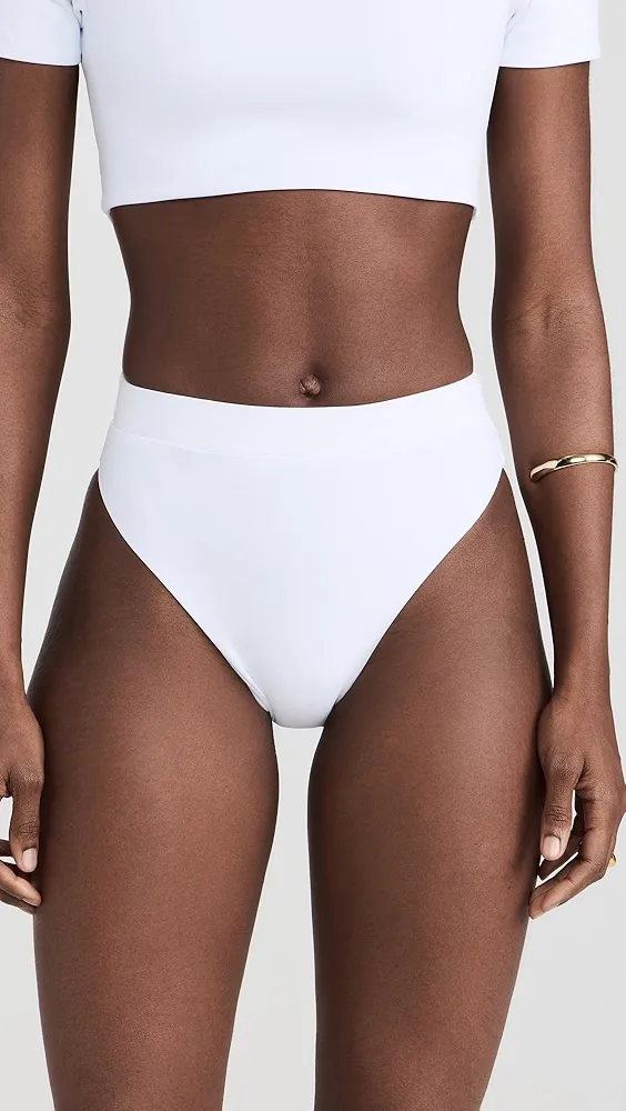 Dur Doux   White Shell Bikini Bottoms 