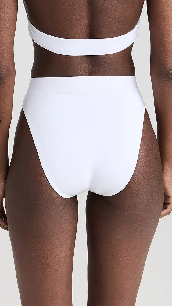 Dur Doux   White Shell Bikini Bottoms 