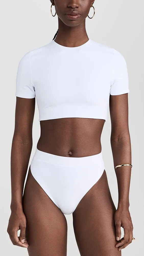 Dur Doux   White Shell Bikini Bottoms 