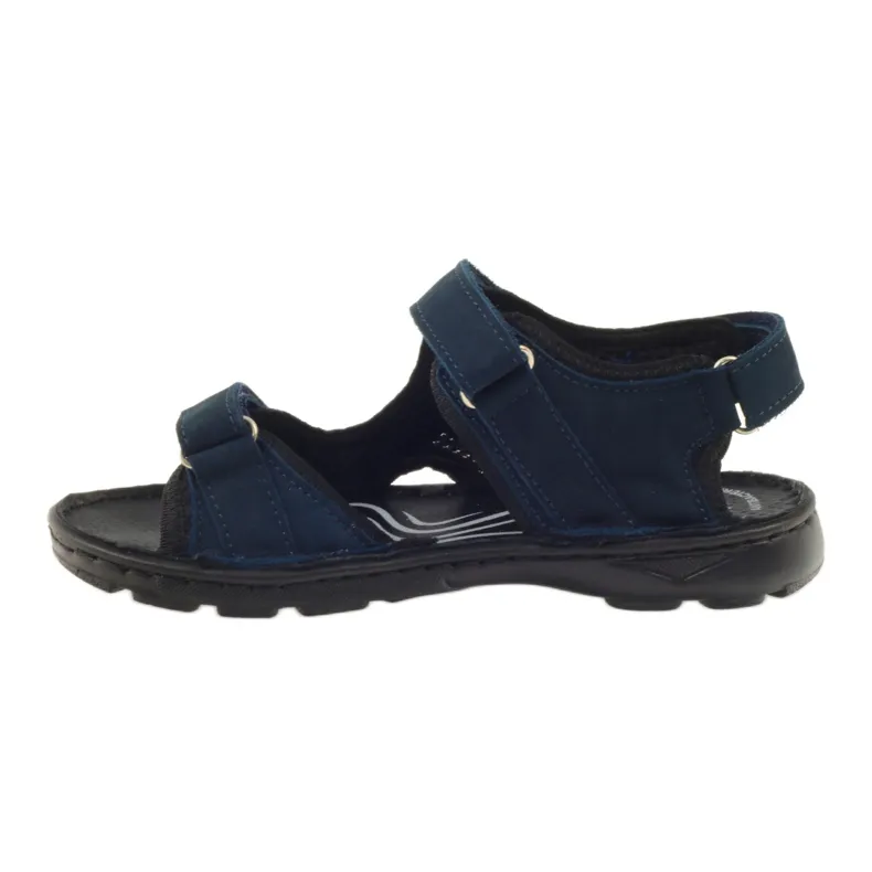 Elastic sandals Ren But 4255 navy blue grey