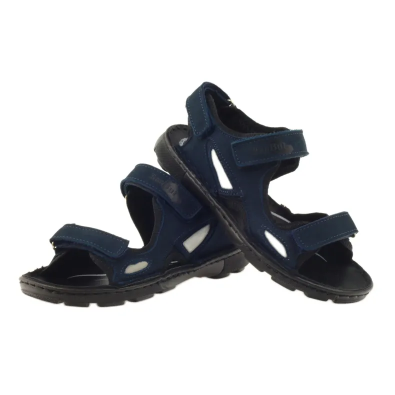 Elastic sandals Ren But 4255 navy blue grey