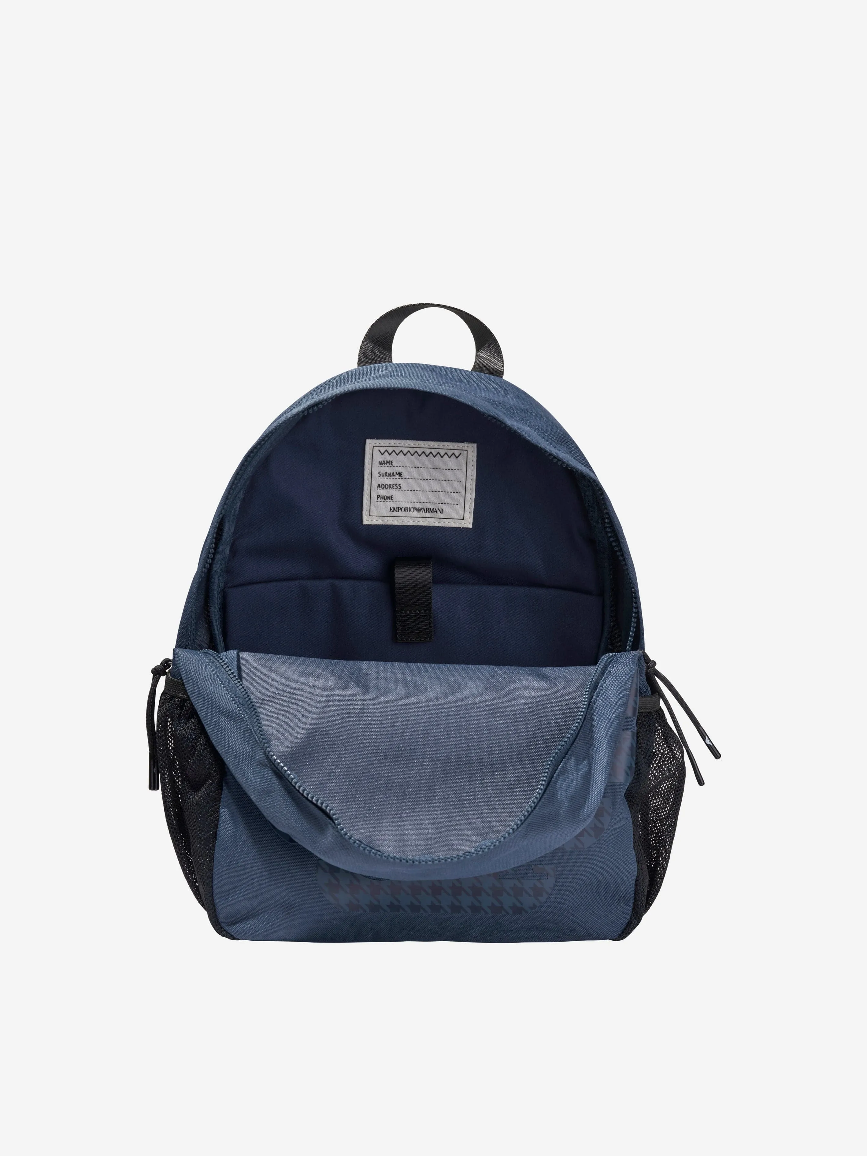 Emporio Armani Boys Logo backpack in Blue