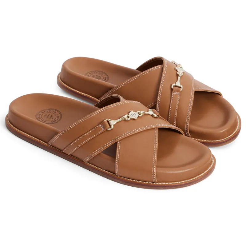 Fairfax and Favor Southwold Ladies Footbed Sandals - Tan