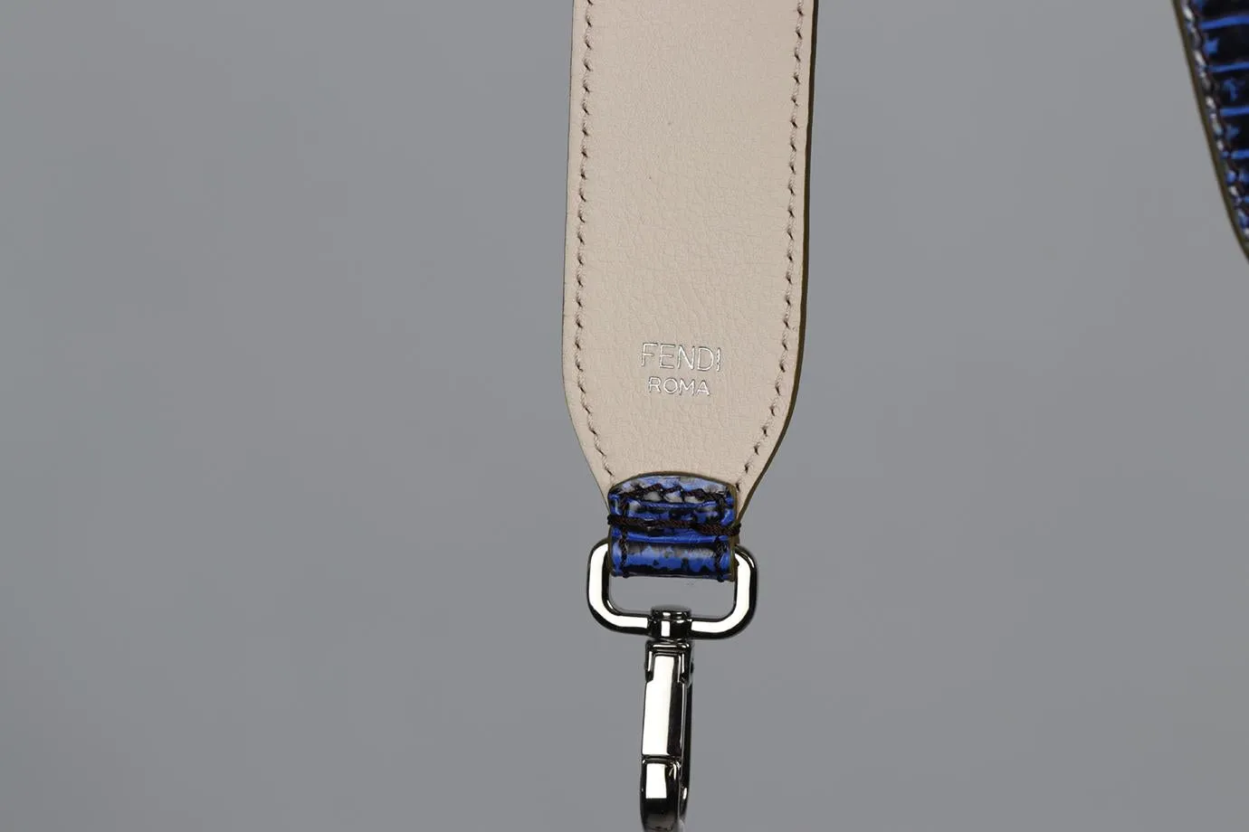 FENDI SNAKESKIN AND LEATHER BAG STRAP