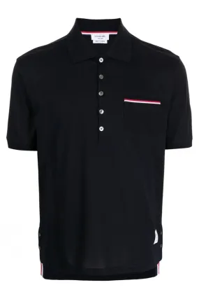 Fine Mercerized Pique Polo Navy