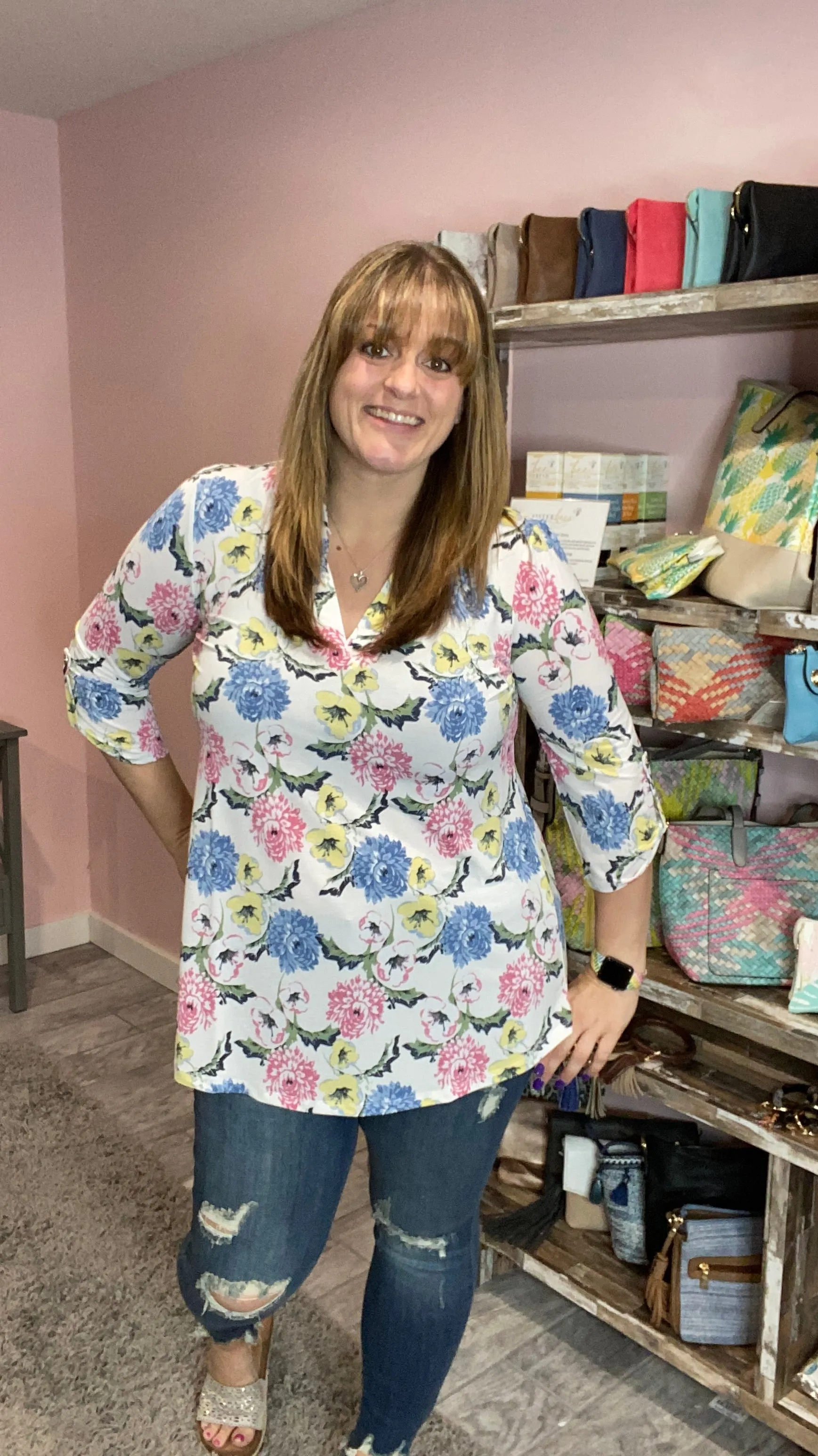 Floral Pastel Gabby Tunic