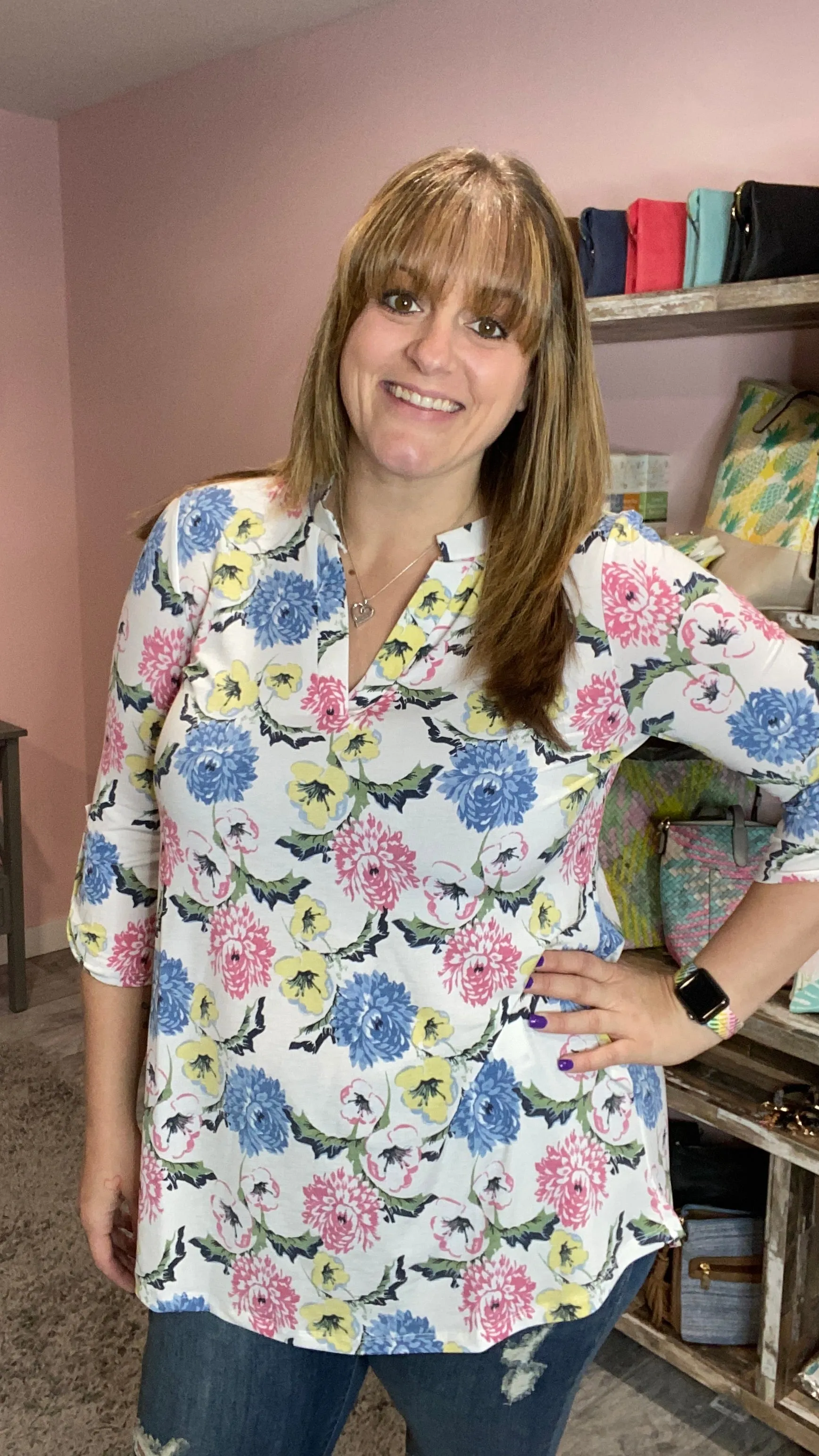 Floral Pastel Gabby Tunic