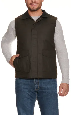 Forge Men's Dark Brown Oilskin Workwear Vest