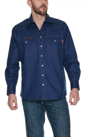 Forge Workwear FR Men's Denim Long Sleeve Work Shirt