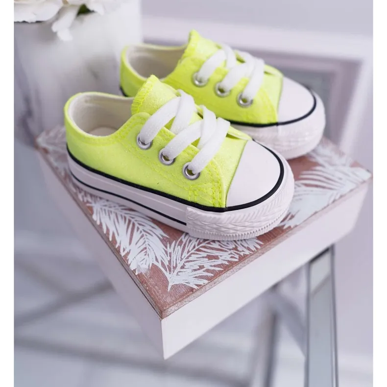 FRROCK Children's Sneakers Brocade Lime Neon Misty yellow