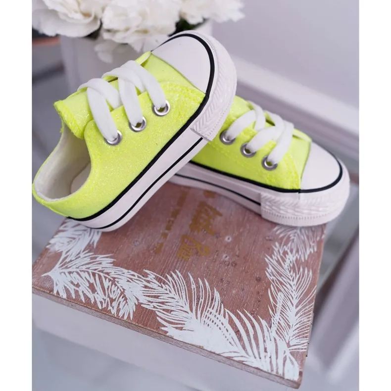 FRROCK Children's Sneakers Brocade Lime Neon Misty yellow