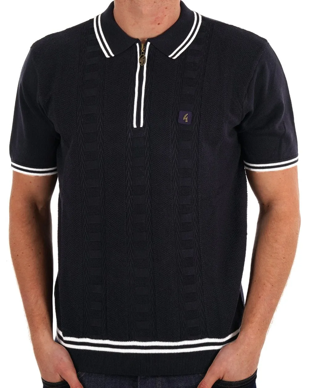 Gabicci Vintage Pausini Knitted Polo Navy