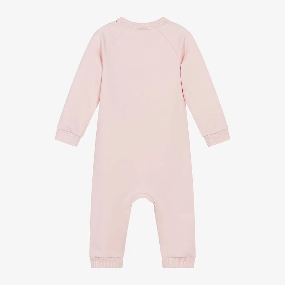 Girls Pink Organic Cotton Romper