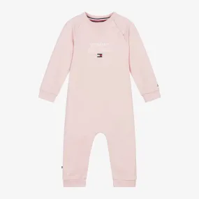 Girls Pink Organic Cotton Romper