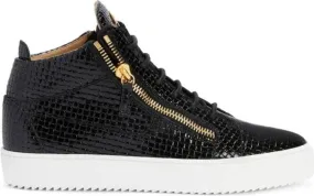 Giuseppe Zanotti Kris woven-leather sneakers Black