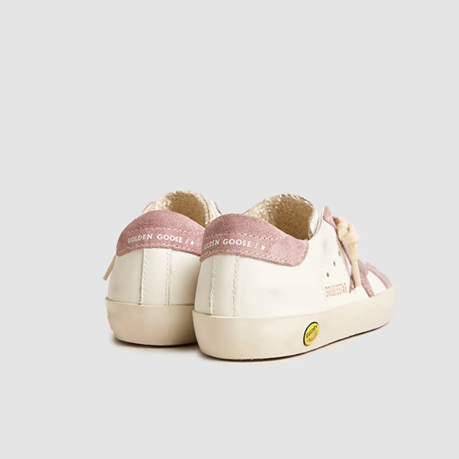 Golden Goose Baby Sneakers Super Star White And Mauve