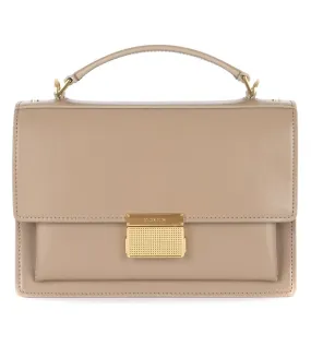 GOLDEN GOOSE VENEZIA BAG IN BEIGE BOARDED LEATHER WITH GOLD DETAILS