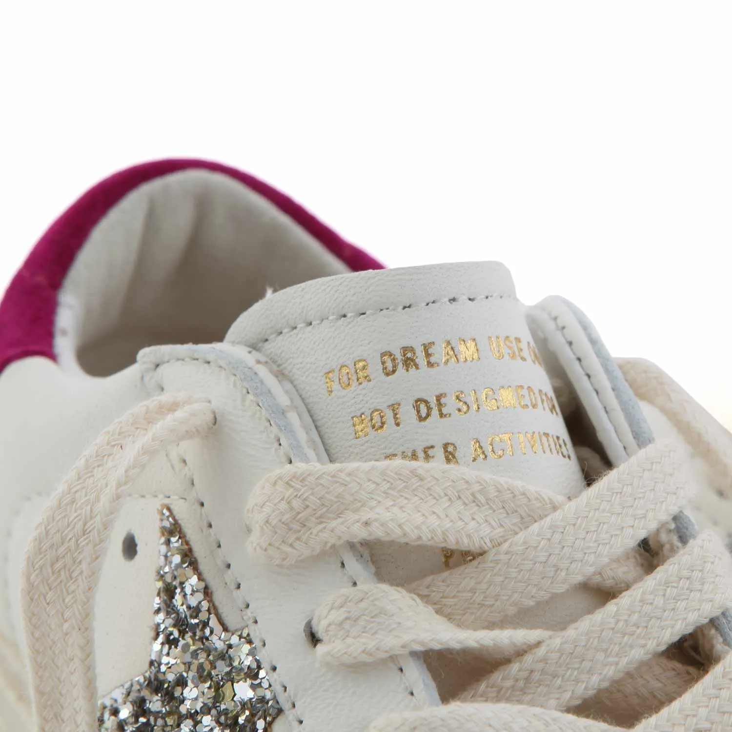 Golden Goose White And Magenta May Sneakers For Girls