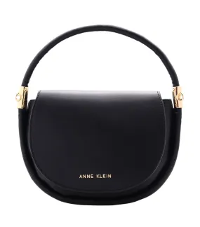 Half Moon Flap Shoulder Bag Black