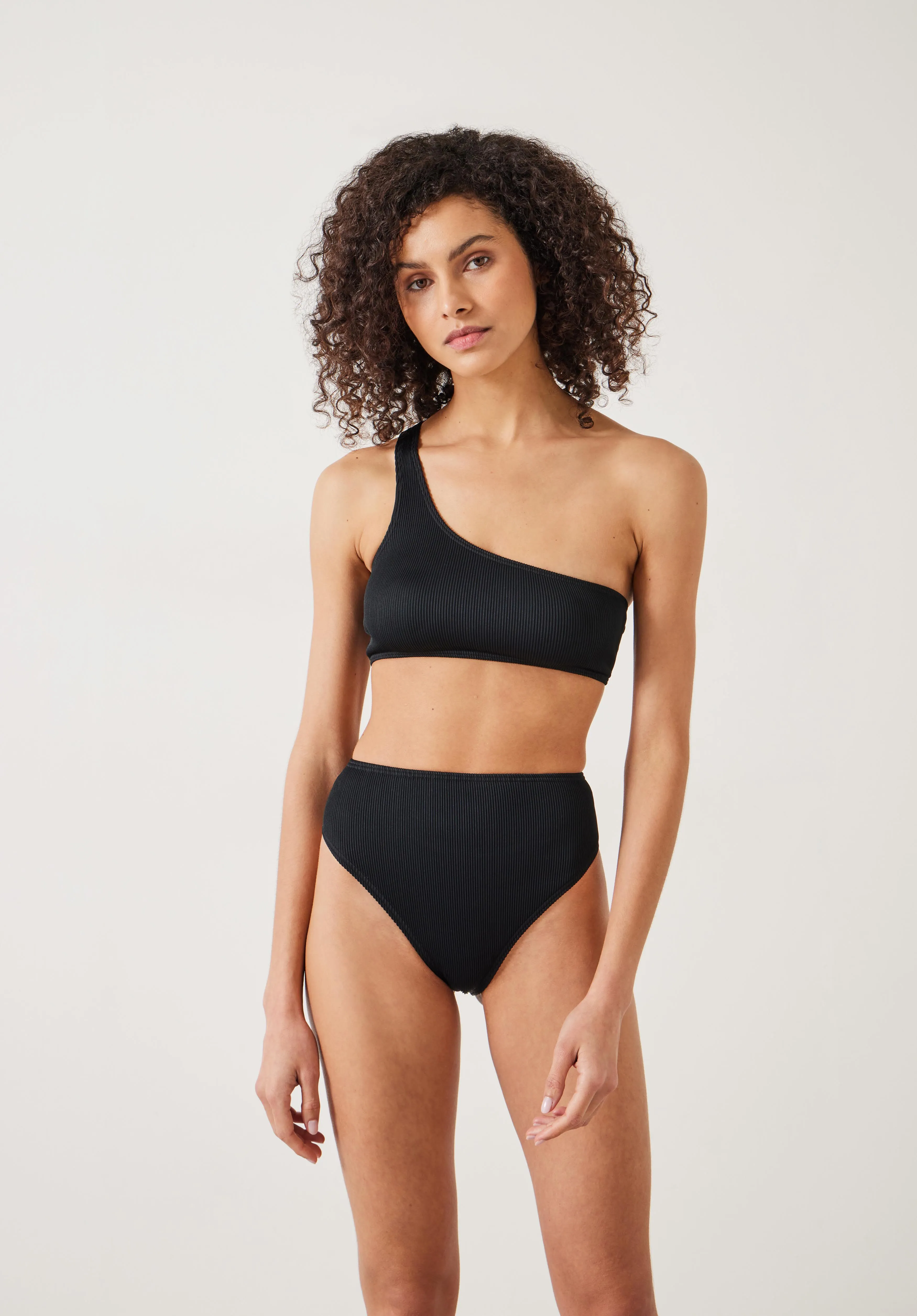 Harper High Waisted Rib Bikini Bottoms