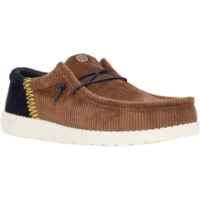 HEYDUDE Wally Funk Corduroy Shoes Espresso/Blue Jean