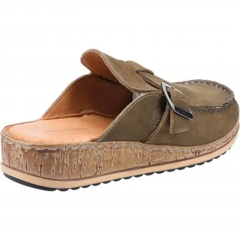 Hush Puppies Sorcha | Khaki Nubuck | Women’s Mule Sandals