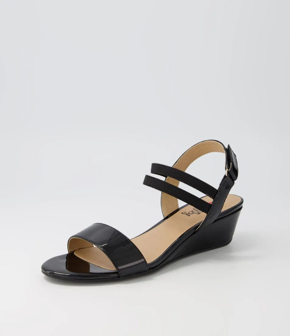 I LOVE BILLY Braseto Black Patent Pu Sandals