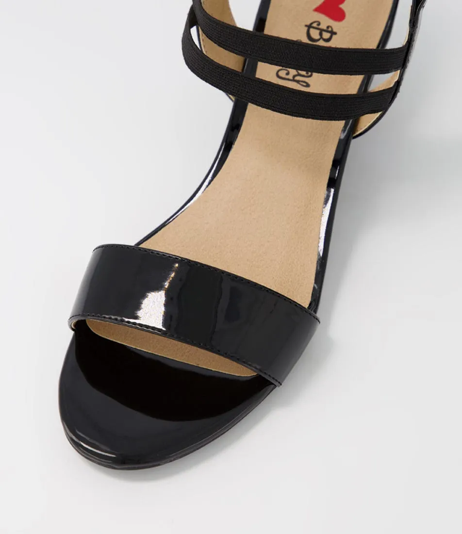 I LOVE BILLY Braseto Black Patent Pu Sandals