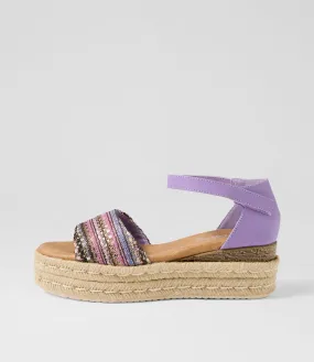 I LOVE BILLY Hankie Purple Glitz Multi Sandals