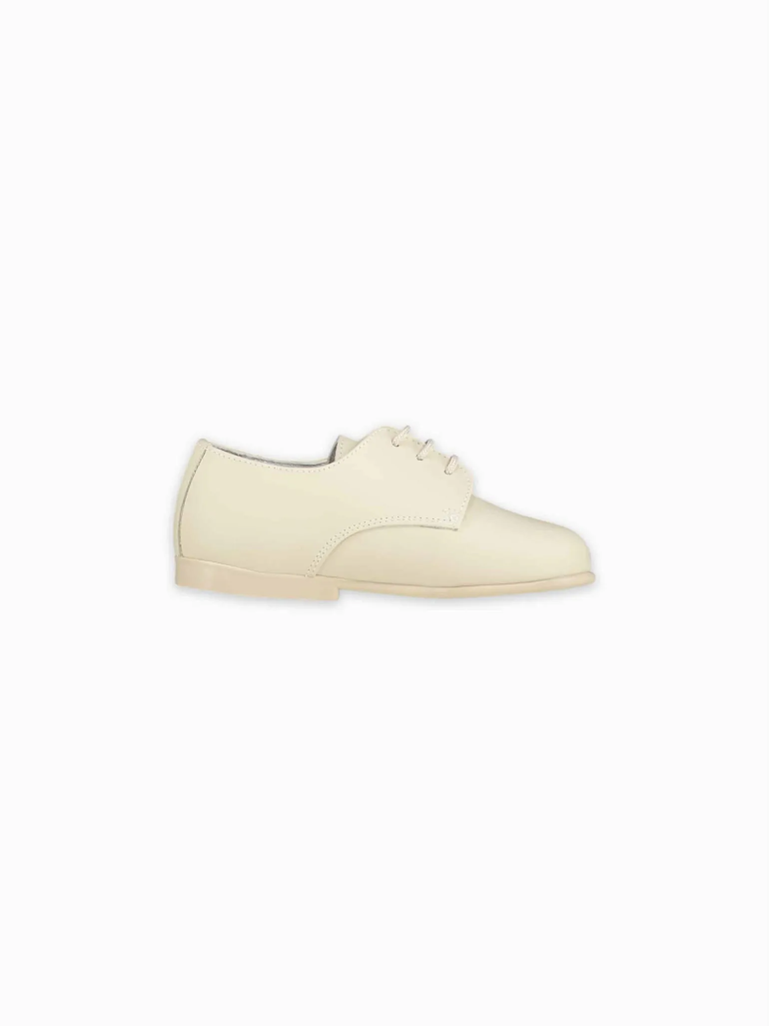 Ivory Leather Toddler Inglesito Ceremony Shoes