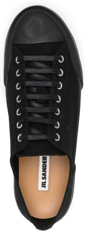 Jil Sander lace-up low-top sneakers Black