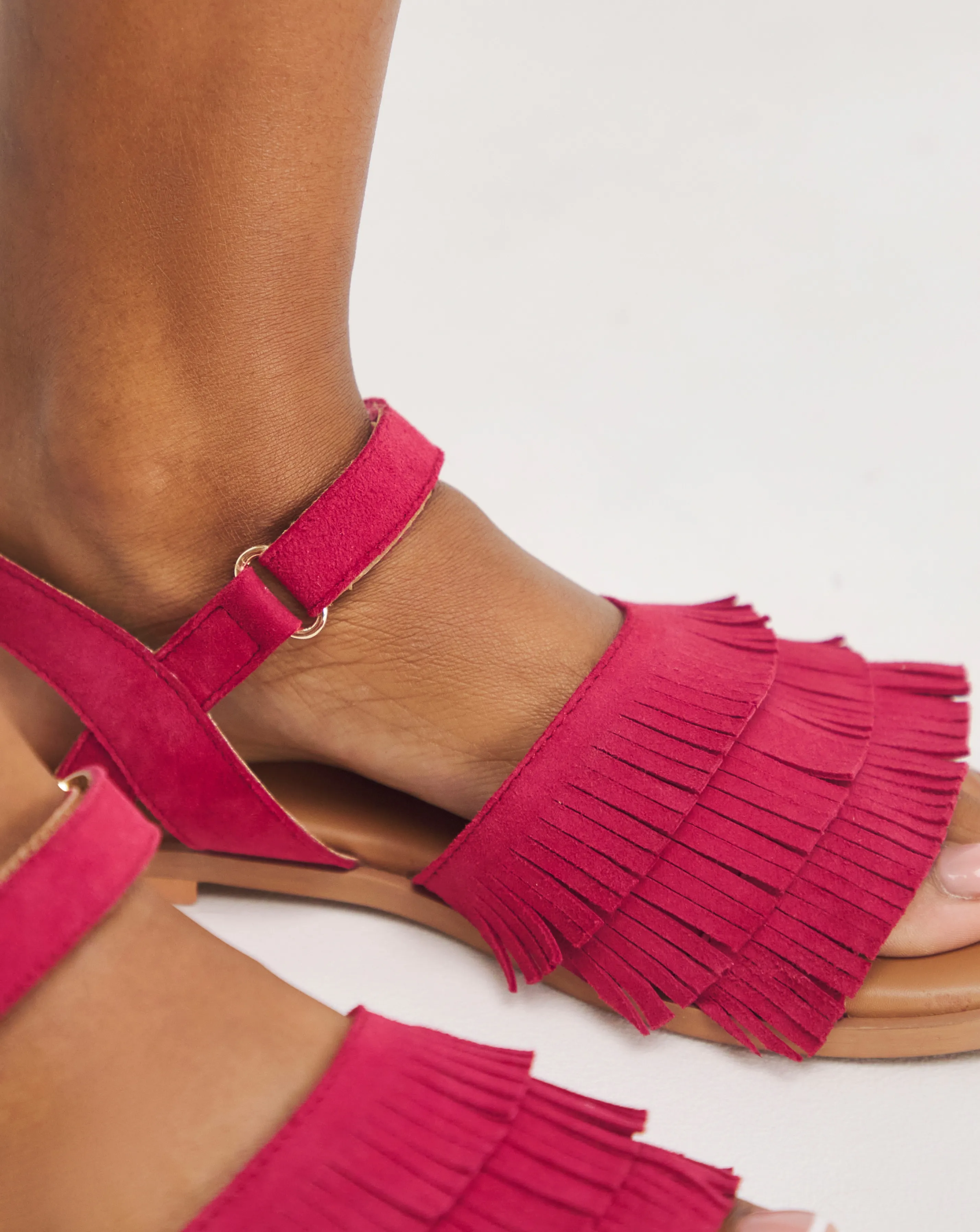 Joe Browns Tassel Fringe Sandals Extra Wide Fit