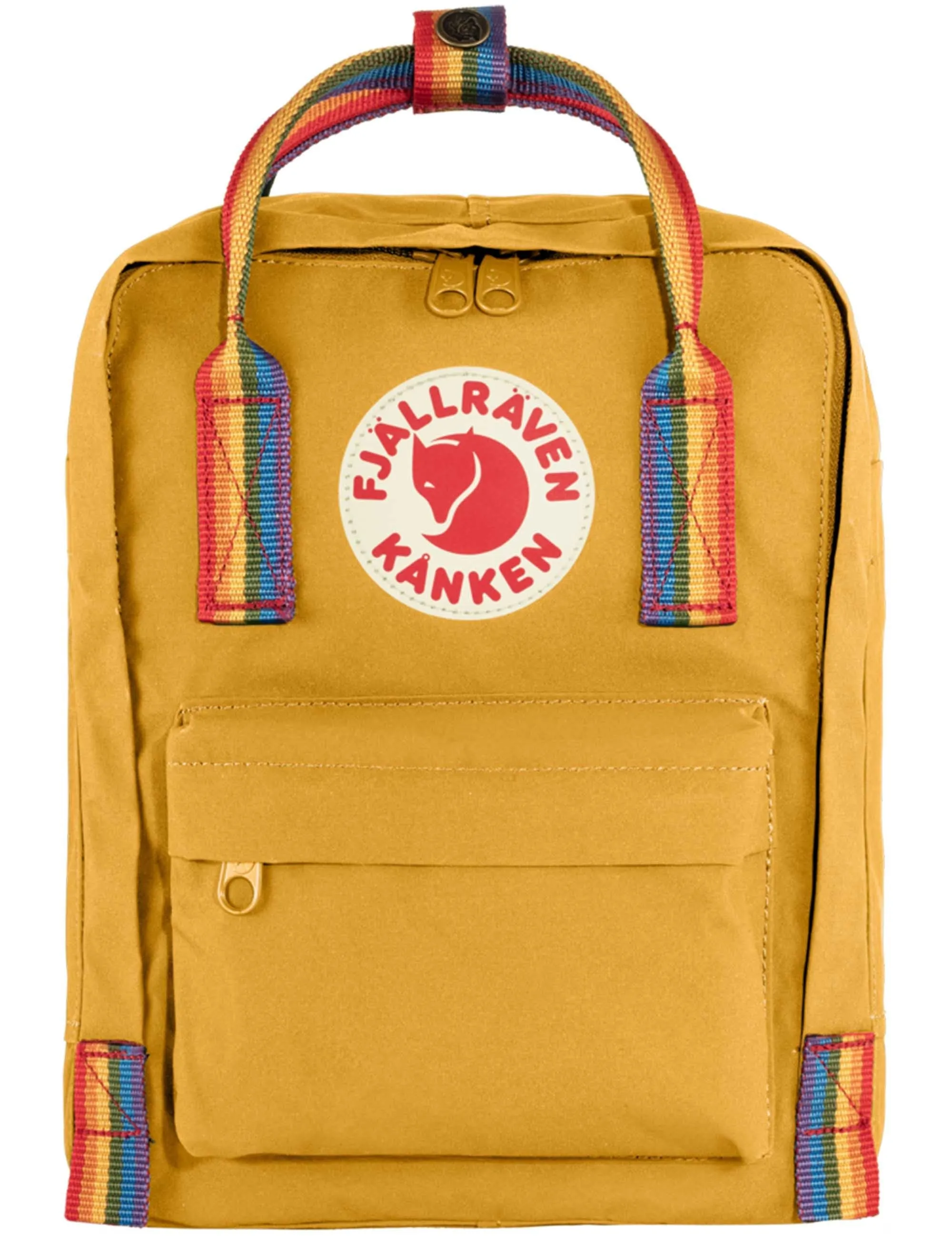 Kanken Mini Rainbow Backpack - Ochre-Rainbow Pattern