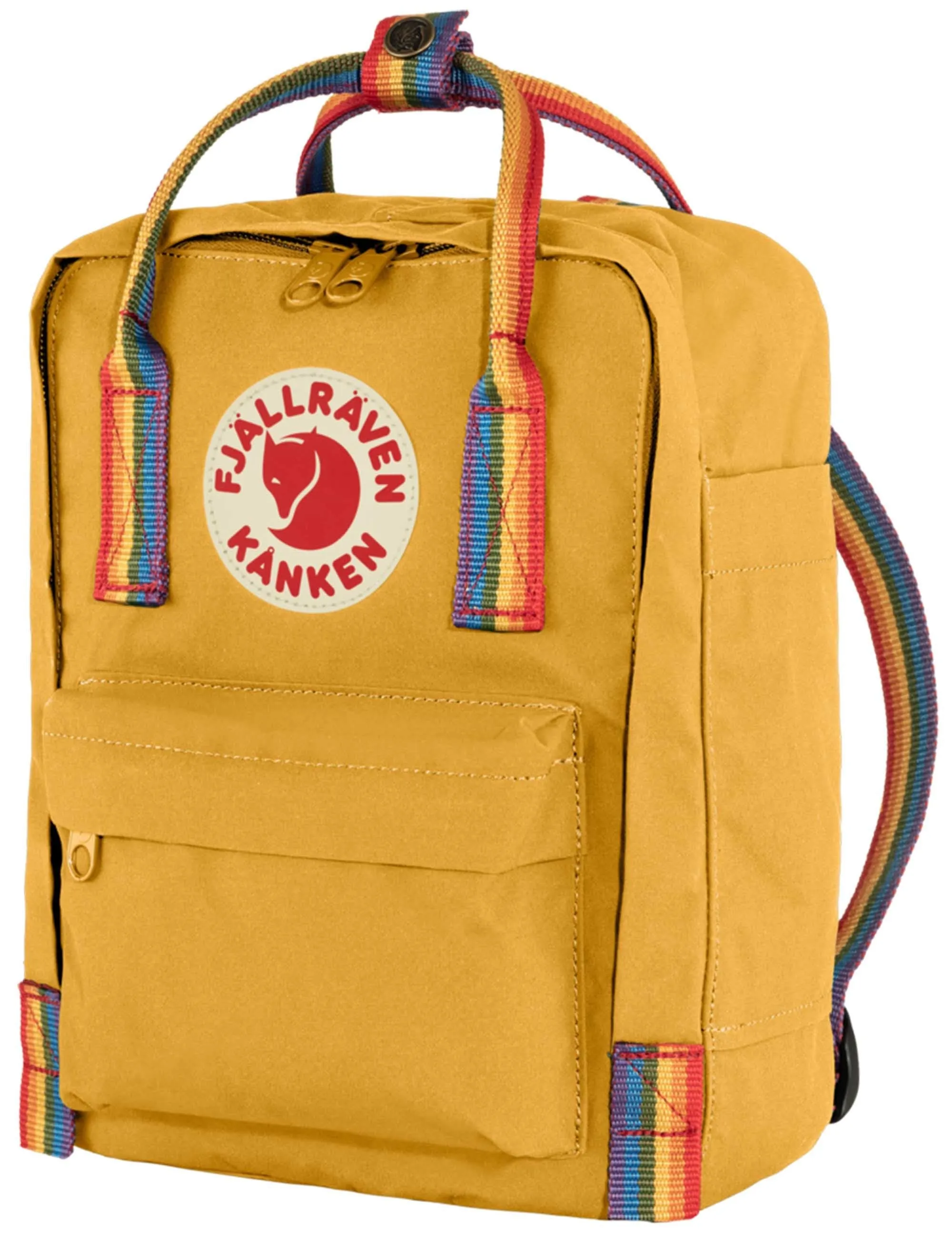 Kanken Mini Rainbow Backpack - Ochre-Rainbow Pattern