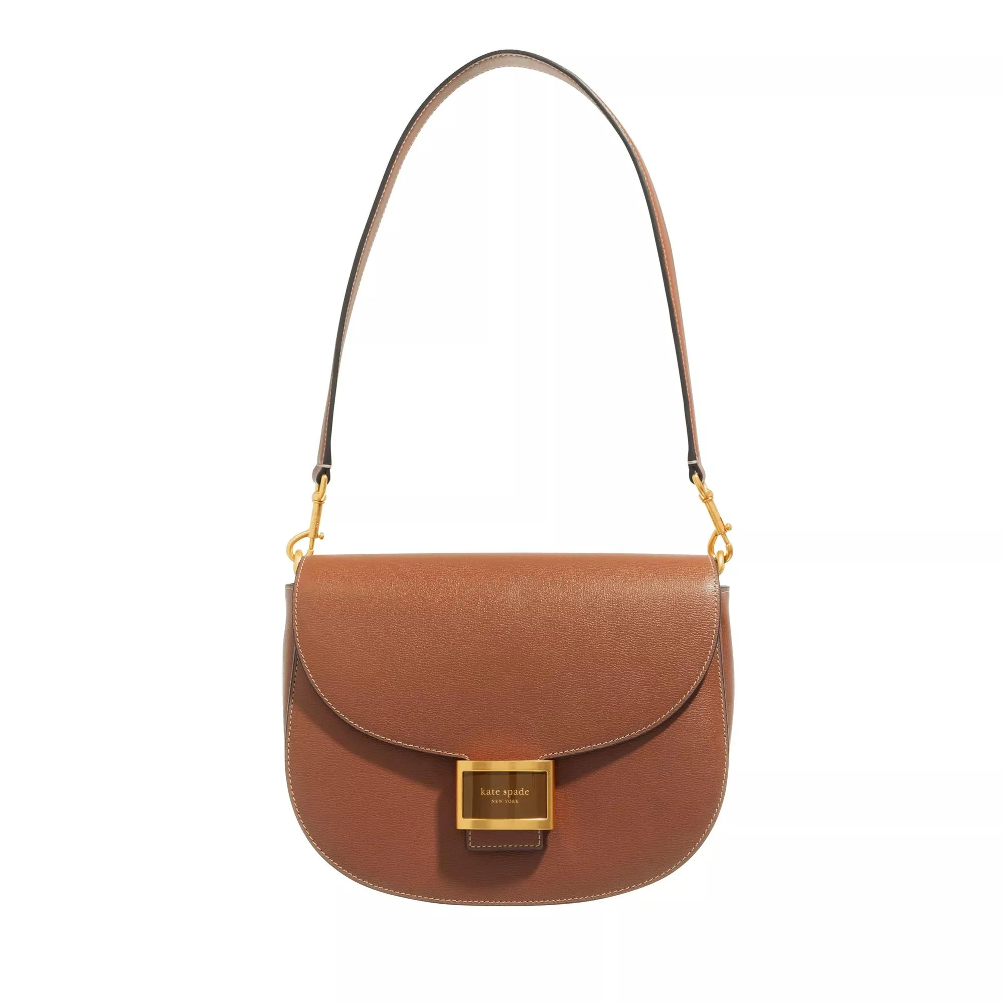 Kate Spade New York  Katy Textured Leather Convertible Saddle Bag allspice cake