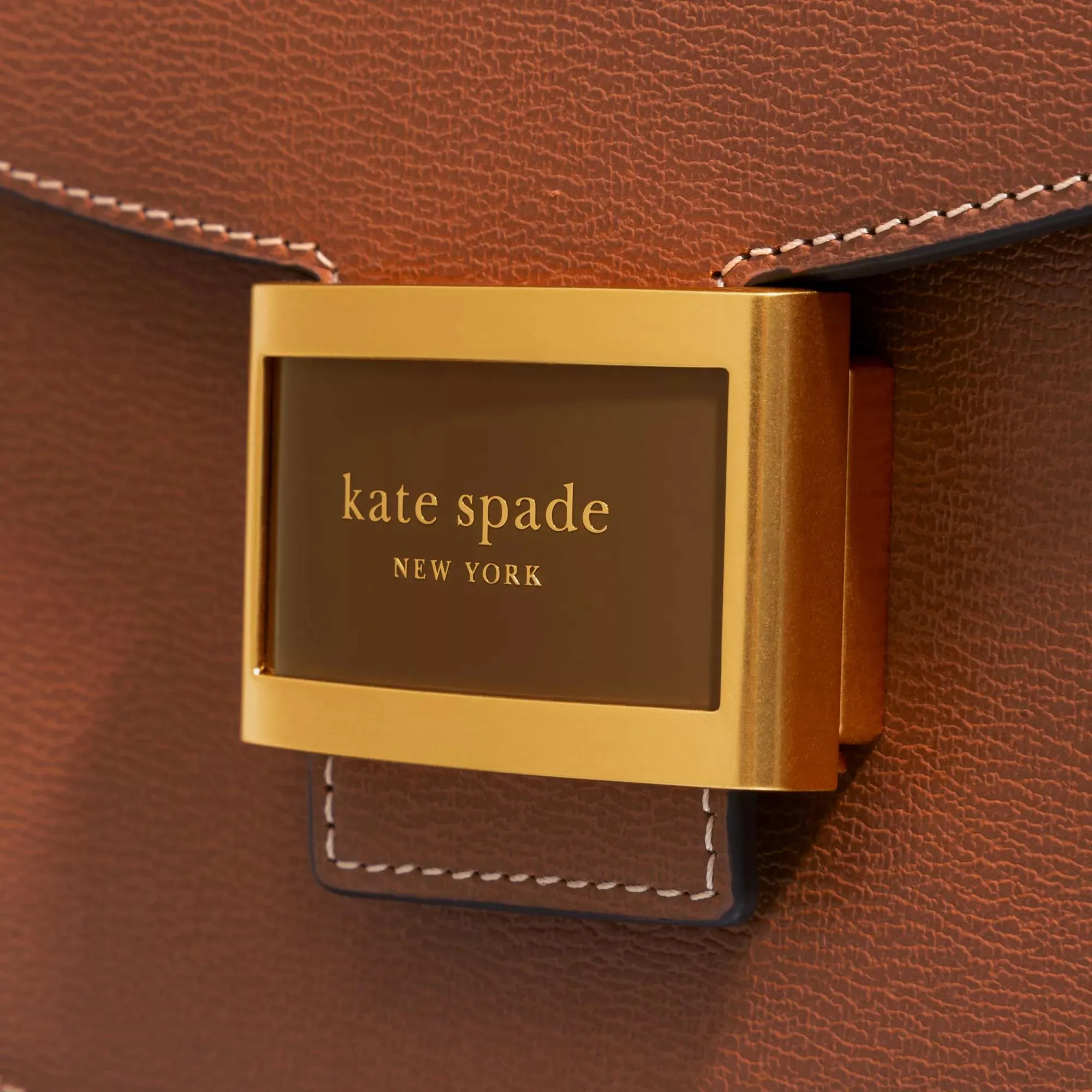 Kate Spade New York  Katy Textured Leather Convertible Saddle Bag allspice cake