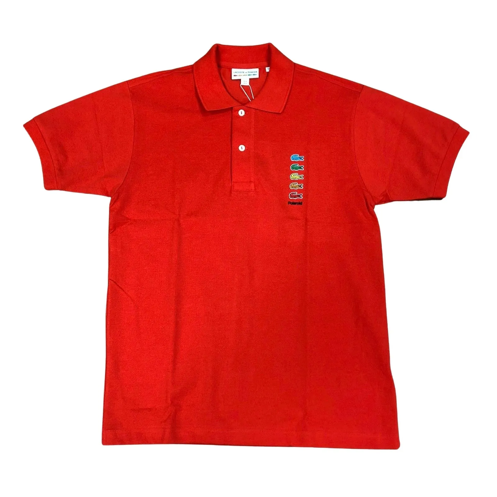 Lacoste Multi Logo Polo (Orange Red)