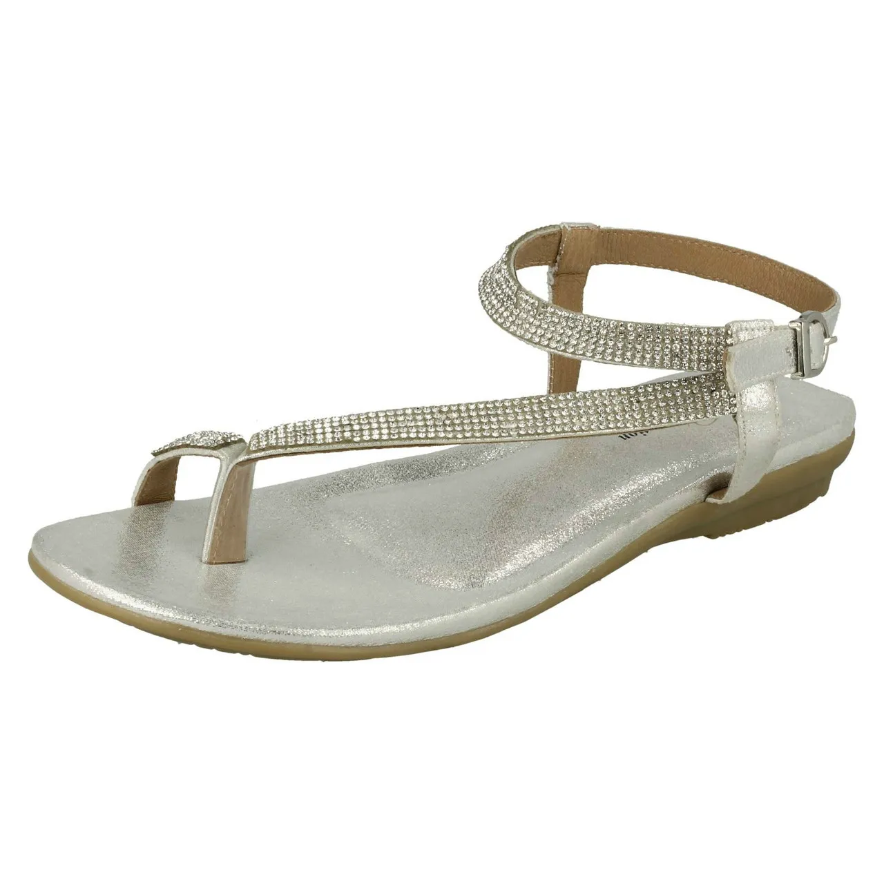 Ladies Leather Collection Y Strap Toe Loop Sandals