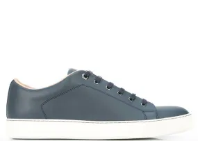 LANVIN Casual Low-Top Nappa Calfskin Sneakers, Navy