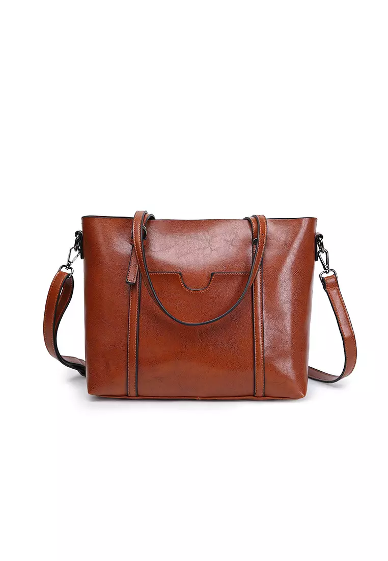 Lara Temperament Solid Color Shoulder Bag