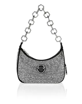 Leather Shoulder Bag Crystal