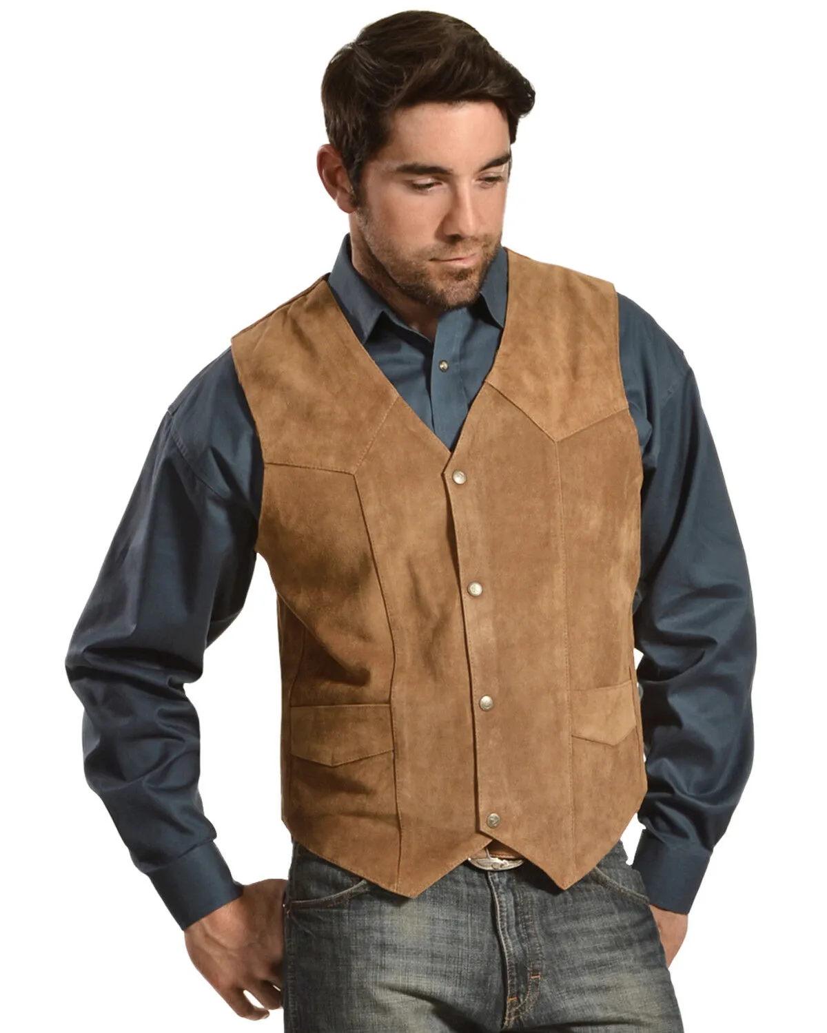 Liberty Wear Men's Suede Western Vest