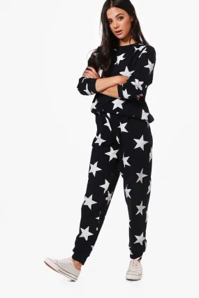 Lily Star Print Tracksuit