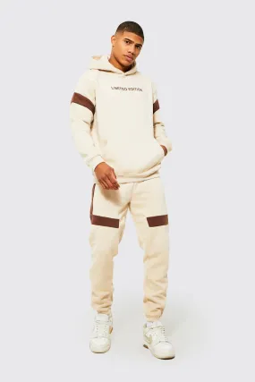 Limited Edition Contrast Panel Tracksuit | boohooMAN UK