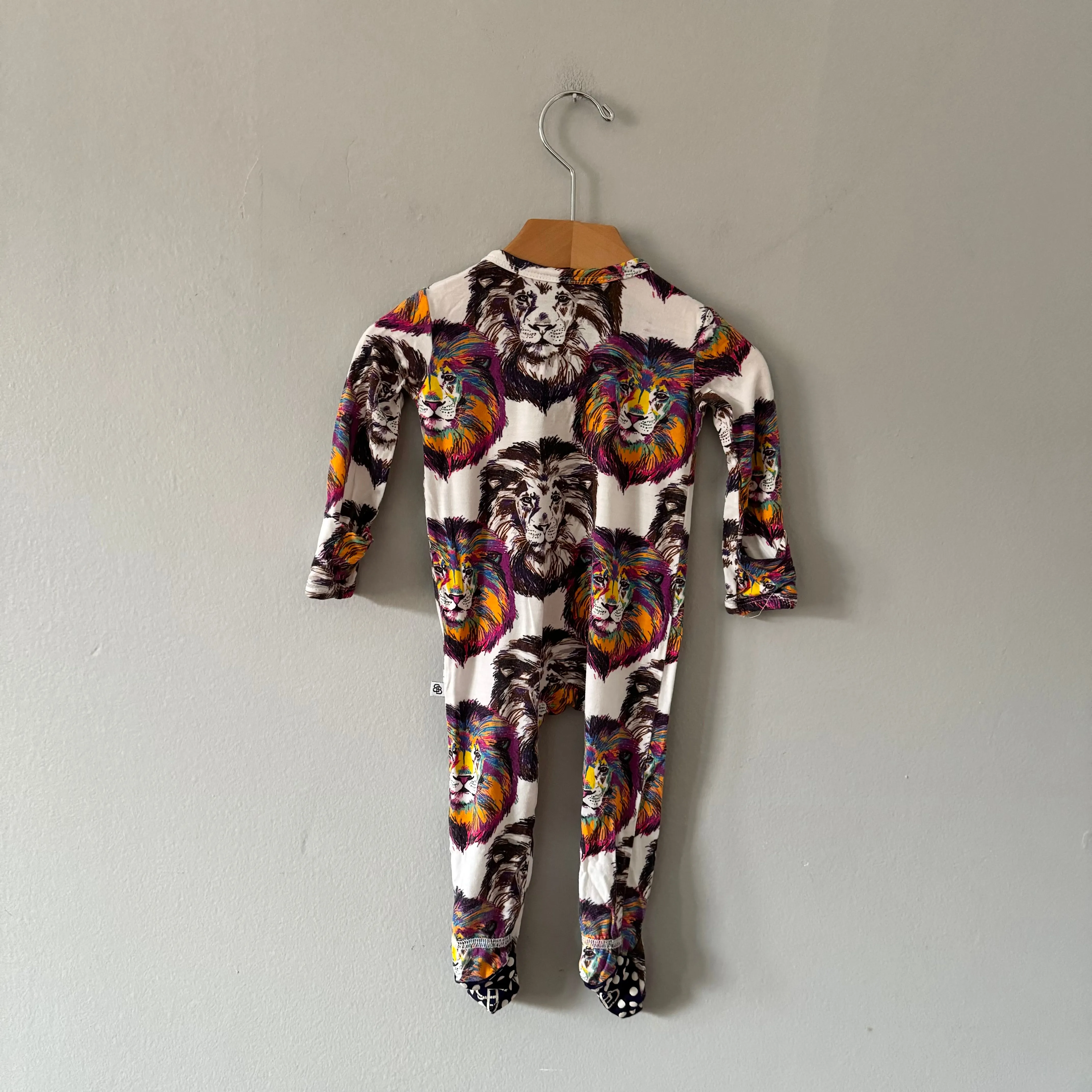 Little Bum Bums / Lion pattern romper / 3-6M