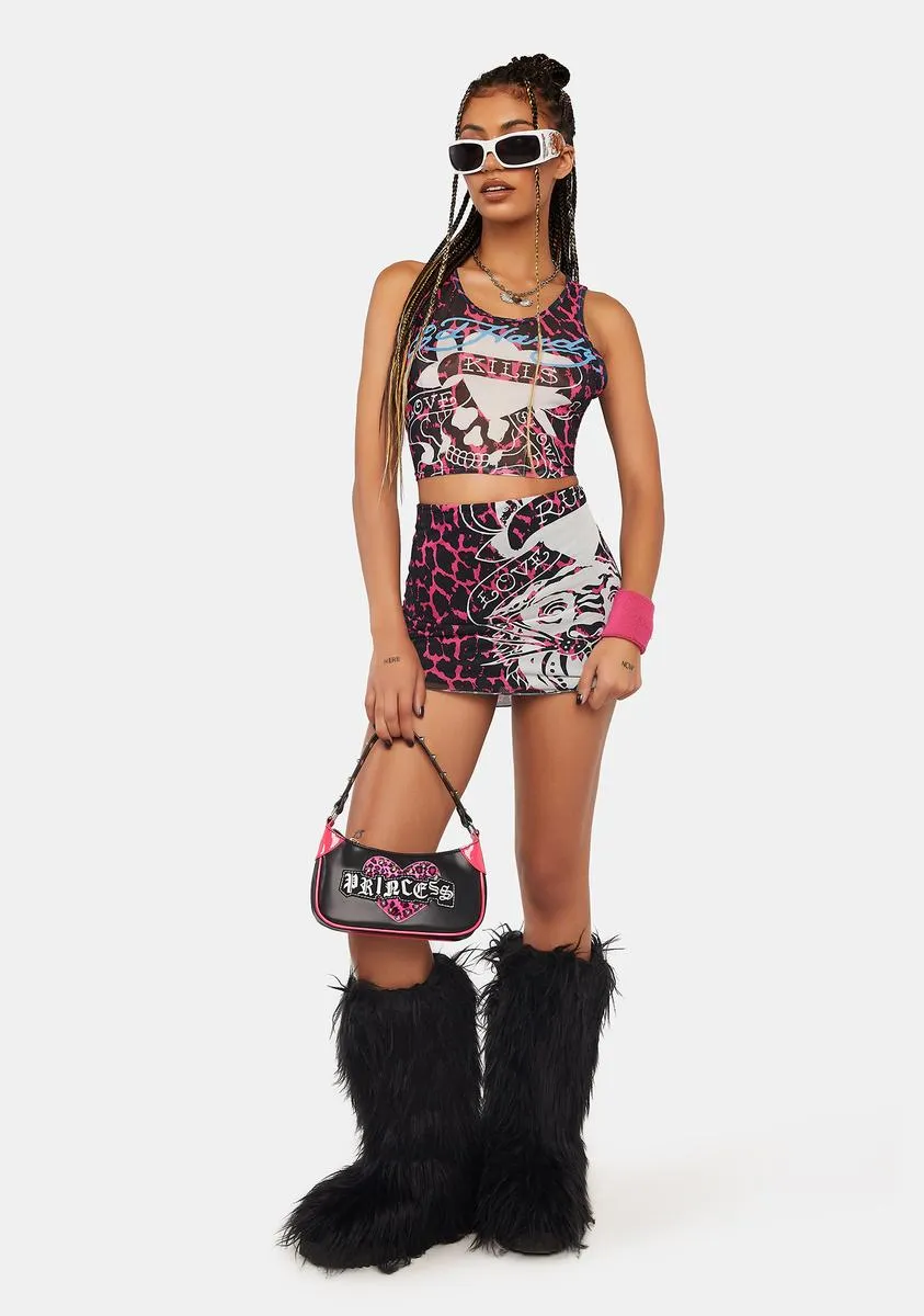 Love Tiger Mini Skirt-