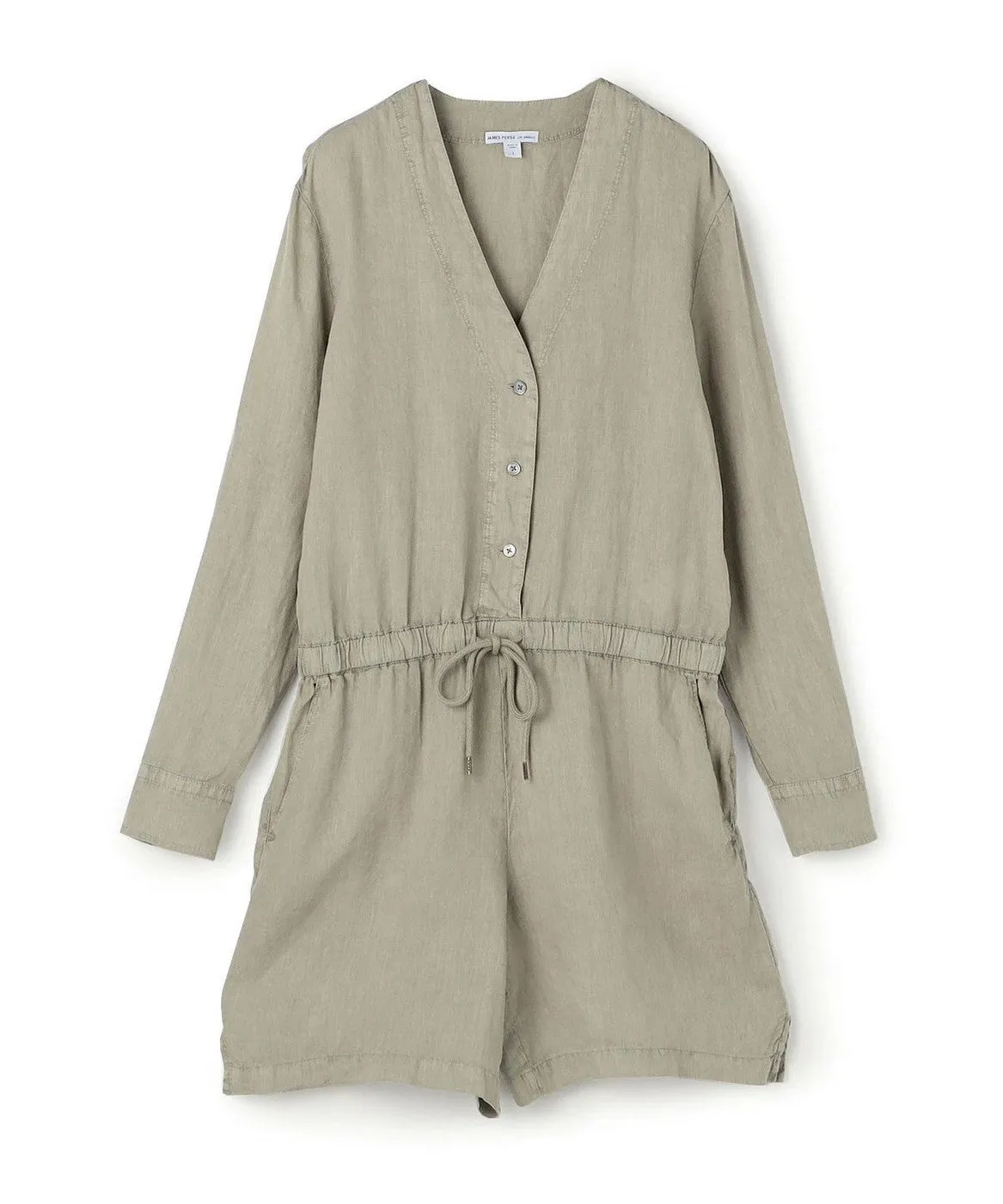 Ls Linen Romper-Silt Pigment