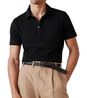 Luxury-Touch Pique Polo Black